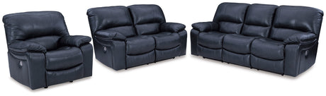 Leesworth Ocean Power Reclining Set by Ashley at Eve Furniture