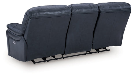 Leesworth Ocean Power Reclining Set by Ashley at Eve Furniture