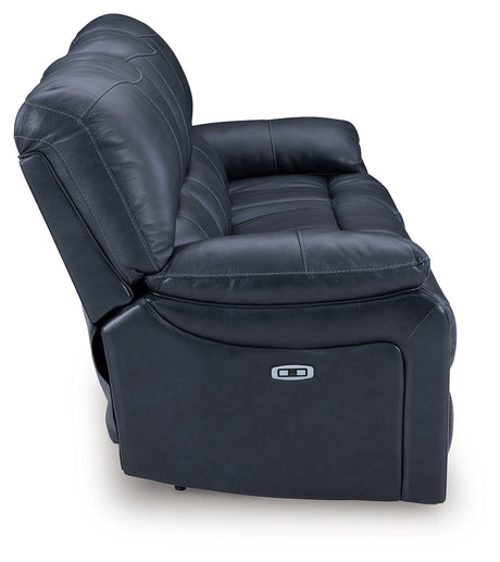 Leesworth Ocean Power Reclining Set by Ashley at Eve Furniture