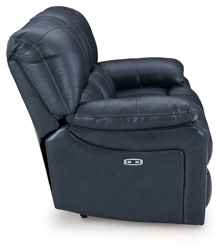 Leesworth Ocean Power Reclining Set by Ashley at Eve Furniture