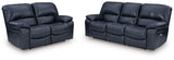 Leesworth Ocean Power Reclining Set by Ashley at Eve Furniture