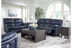 Leesworth Ocean Power Reclining Set by Ashley at Eve Furniture