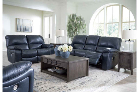 Leesworth Ocean Power Reclining Set by Ashley at Eve Furniture
