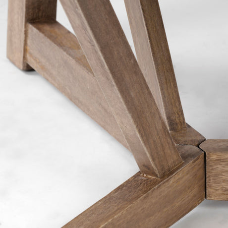 Legolas I Round Brown Solid Wood Top & Base Dining Table by Mercana at Eve Furniture