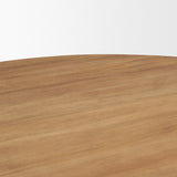Legolas I Round Brown Solid Wood Top & Base Dining Table by Mercana at Eve Furniture