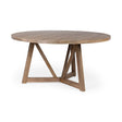 Legolas I Round Brown Solid Wood Top & Base Dining Table by Mercana at Eve Furniture