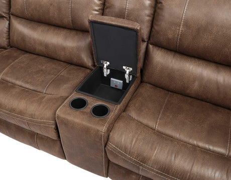Lehi Warm Brindle 6-Piece Reclining Sectional by Steve Silver at Eve Furniture