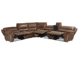Lehi Warm Brindle 6-Piece Reclining Sectional by Steve Silver at Eve Furniture