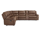 Lehi Warm Brindle 6-Piece Reclining Sectional by Steve Silver at Eve Furniture