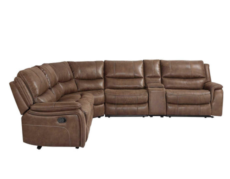 Lehi Warm Brindle 6-Piece Reclining Sectional by Steve Silver at Eve Furniture
