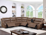 Lehi Warm Brindle 6-Piece Reclining Sectional by Steve Silver at Eve Furniture