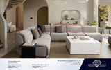 Leigh Dove Fabric Armless Chair by Diamond Sofa at Eve Furniture