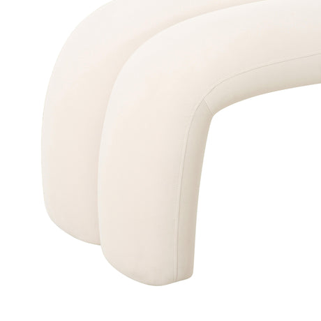 Leigh Velvet Channeled Bench by TOV Furniture at Eve Furniture
