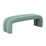 Leigh Velvet Channeled Bench by TOV Furniture at Eve Furniture