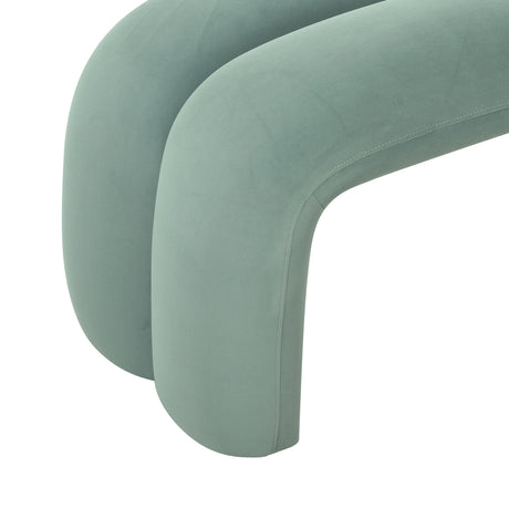 Leigh Velvet Channeled Bench by TOV Furniture at Eve Furniture