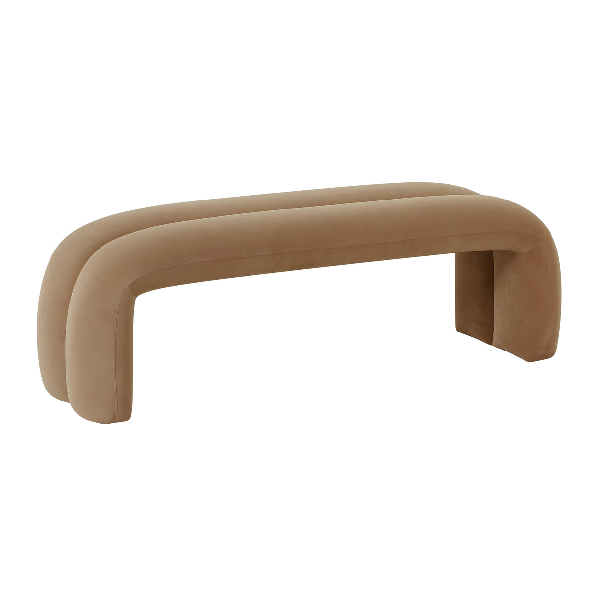 Leigh Velvet Channeled Bench by TOV Furniture at Eve Furniture
