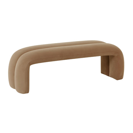 Leigh Velvet Channeled Bench by TOV Furniture at Eve Furniture