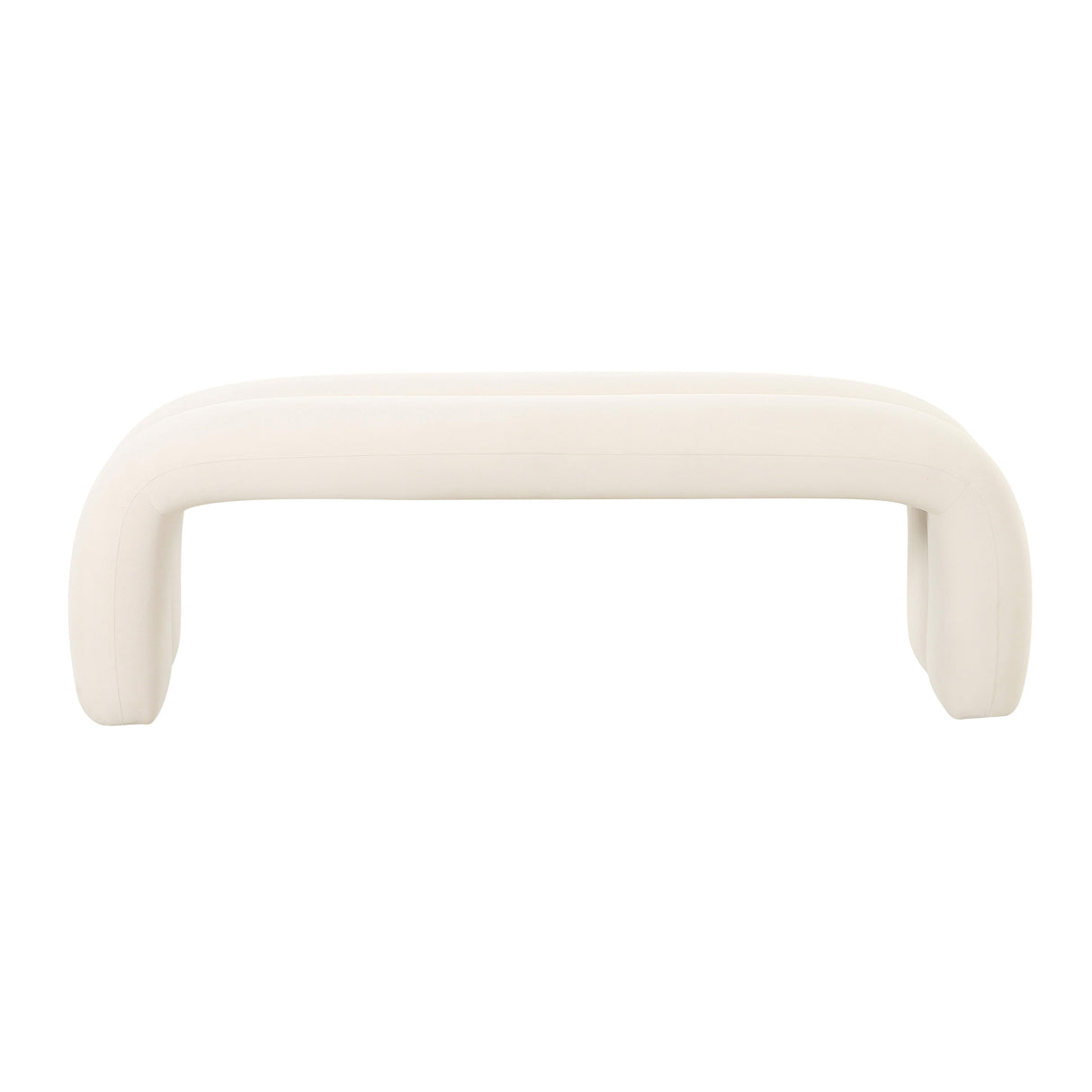 Leigh Velvet Channeled Bench by TOV Furniture at Eve Furniture