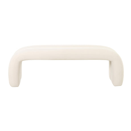 Leigh Velvet Channeled Bench by TOV Furniture at Eve Furniture