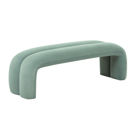 Leigh Velvet Channeled Bench by TOV Furniture at Eve Furniture