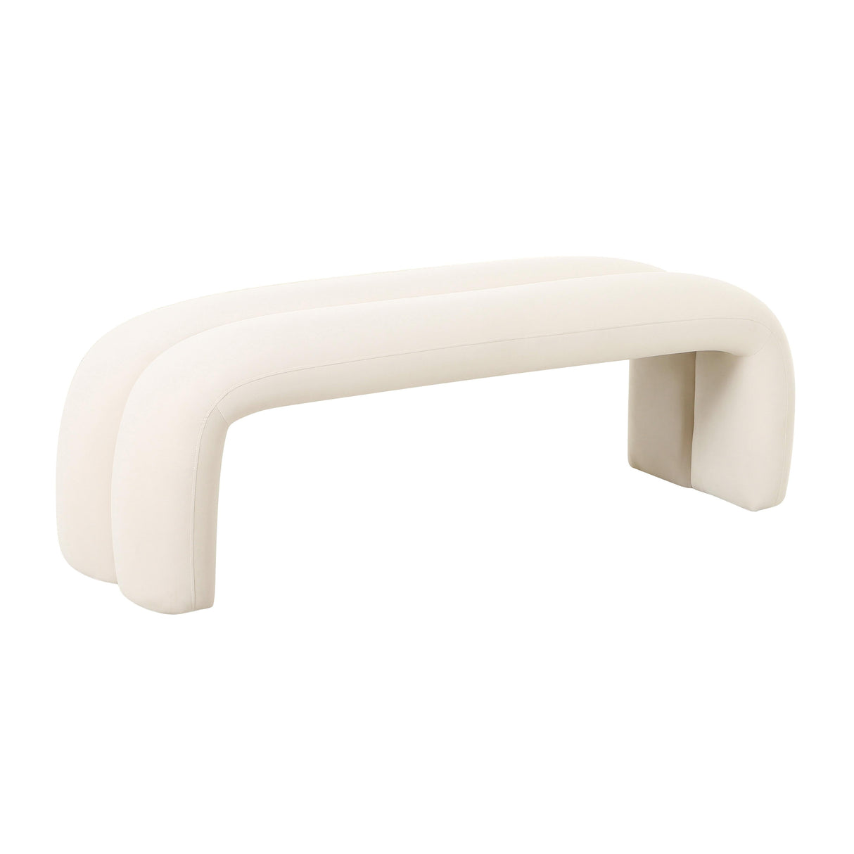 Leigh Velvet Channeled Bench by TOV Furniture at Eve Furniture