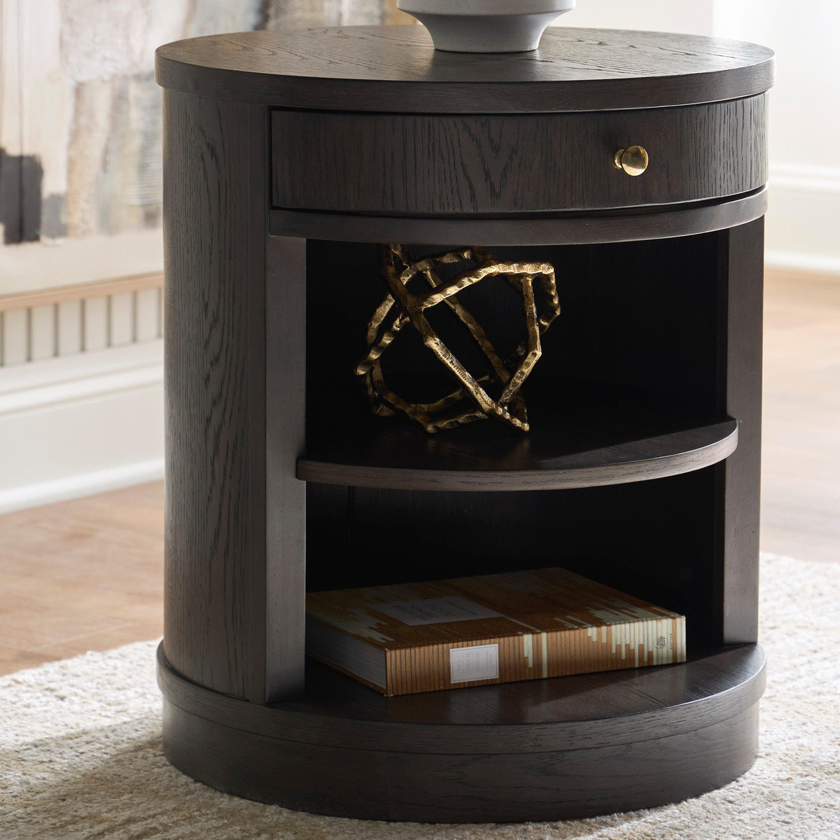 Leighmour Dark Brown Accent Table by Ashley at Eve Furniture