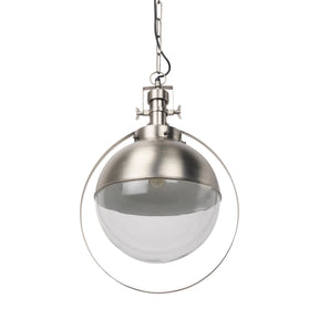 Leighton 15.0L x 15.0W x 20.0H Antique Nickel Pendant Light by Mercana at Eve Furniture