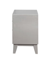 Leighton 2-Drawer Nightstand Metallic Mercury