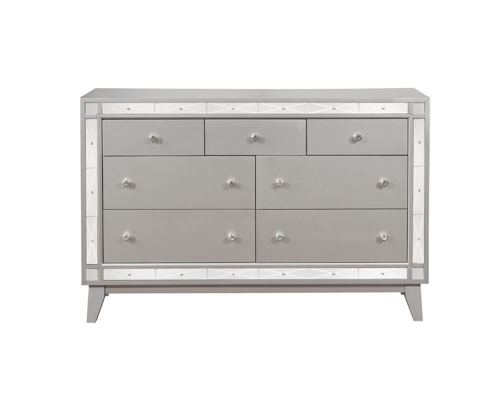 Leighton Metallic Mercury 7-Drawer Dresser