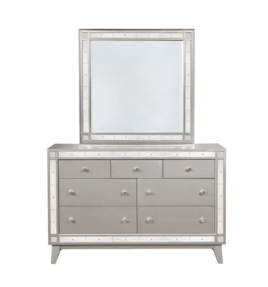 Leighton Metallic Mercury 7-Drawer Dresser