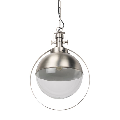Leighton Antique Nickel Pendant Light by Mercana at Eve Furniture