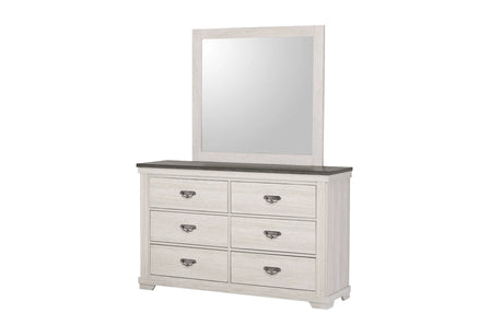 Leighton Cream and Brown Dresser by Crown Mark at Eve Furniture
