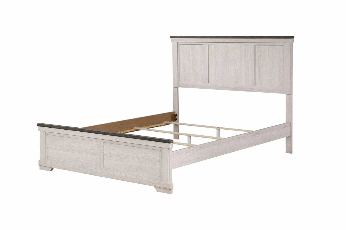 Leighton Cream and Brown Panel Bedroom Set by Crown Mark at Eve Furniture