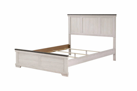 Leighton Cream and Brown Panel Bedroom Set by Crown Mark at Eve Furniture