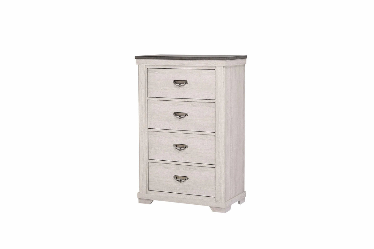 Leighton Cream and Brown Panel Bedroom Set by Crown Mark at Eve Furniture