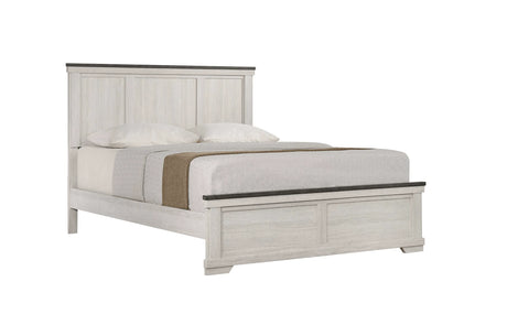 Leighton Cream and Brown Queen Panel Bed by Crown Mark at Eve Furniture
