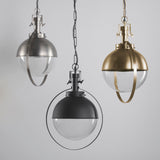 Leighton I 15x20 Gold Toned Metal Spherical Pendant Light by Mercana at Eve Furniture
