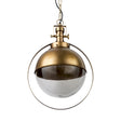 Leighton I 15x20 Gold Toned Metal Spherical Pendant Light by Mercana at Eve Furniture