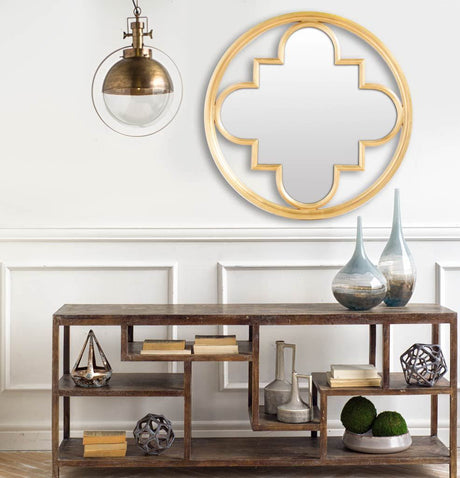 Leighton I Gold Toned Metal Spherical Pendant Light by Mercana at Eve Furniture