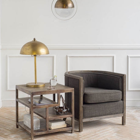 Leighton I Gold Toned Metal Spherical Pendant Light by Mercana at Eve Furniture