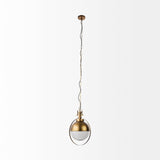 Leighton I Gold Toned Metal Spherical Pendant Light by Mercana at Eve Furniture