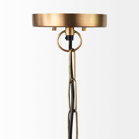 Leighton I Gold Toned Metal Spherical Pendant Light by Mercana at Eve Furniture