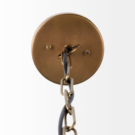 Leighton I Gold Toned Metal Spherical Pendant Light by Mercana at Eve Furniture