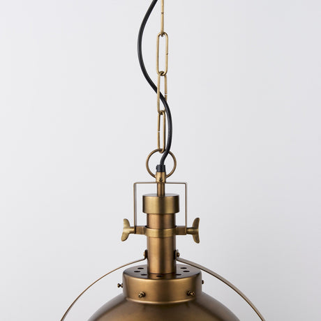 Leighton I Gold Toned Metal Spherical Pendant Light by Mercana at Eve Furniture