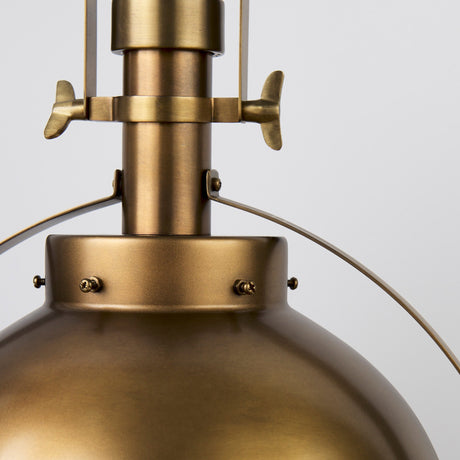 Leighton I Gold Toned Metal Spherical Pendant Light by Mercana at Eve Furniture