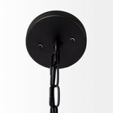 Leighton II 15x20 Black Metal Spherical Pendant Light by Mercana at Eve Furniture