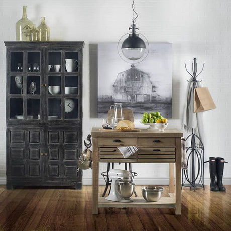 Leighton II Black Metal Spherical Pendant Light by Mercana at Eve Furniture