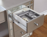 Leighton Vanity Desk/Stool Metallic Mercury