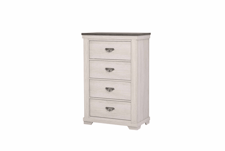 Leighton Cream and Brown Chest by Crown Mark at Eve Furniture