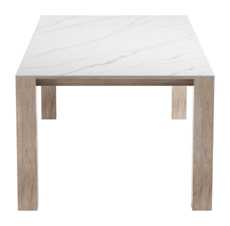 Leilani White Outdoor Rectangular Dining Table by Zuomod at Eve Furniture